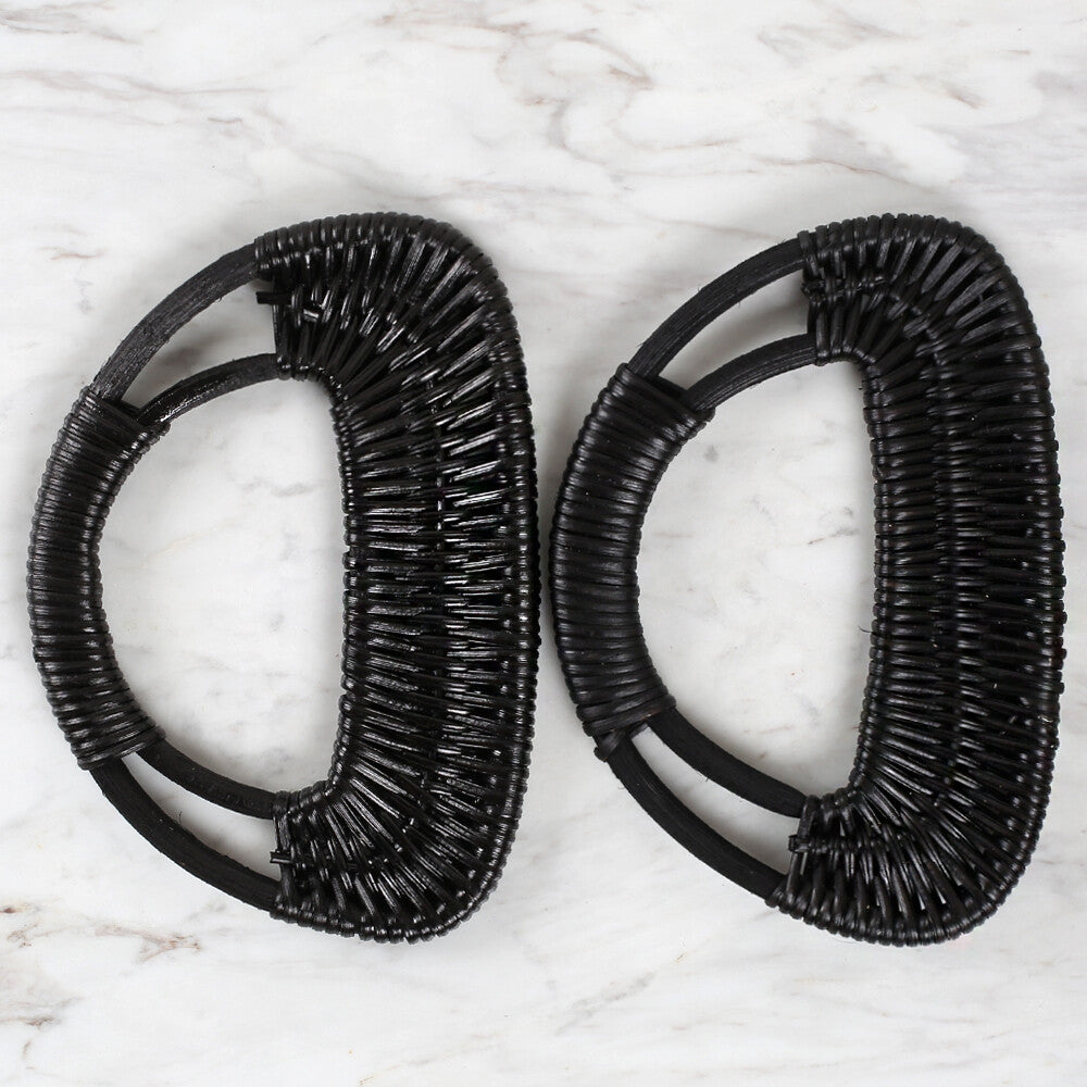 Loren Bambu Siyah 2'li Çanta Sapı